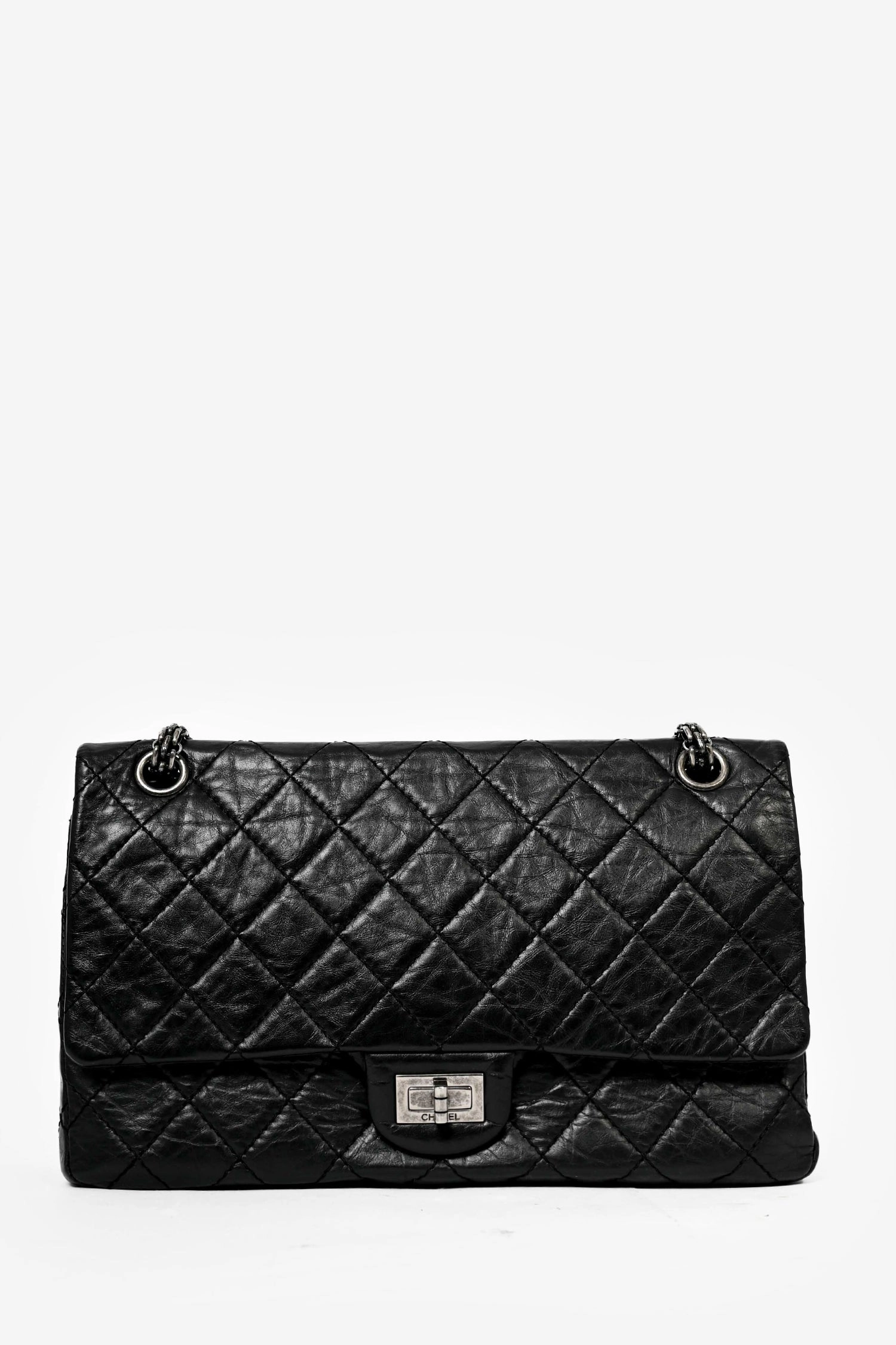 Pre-Loved Chanel 2010 Black Lambskin Reissue 226 Shoulder Bag