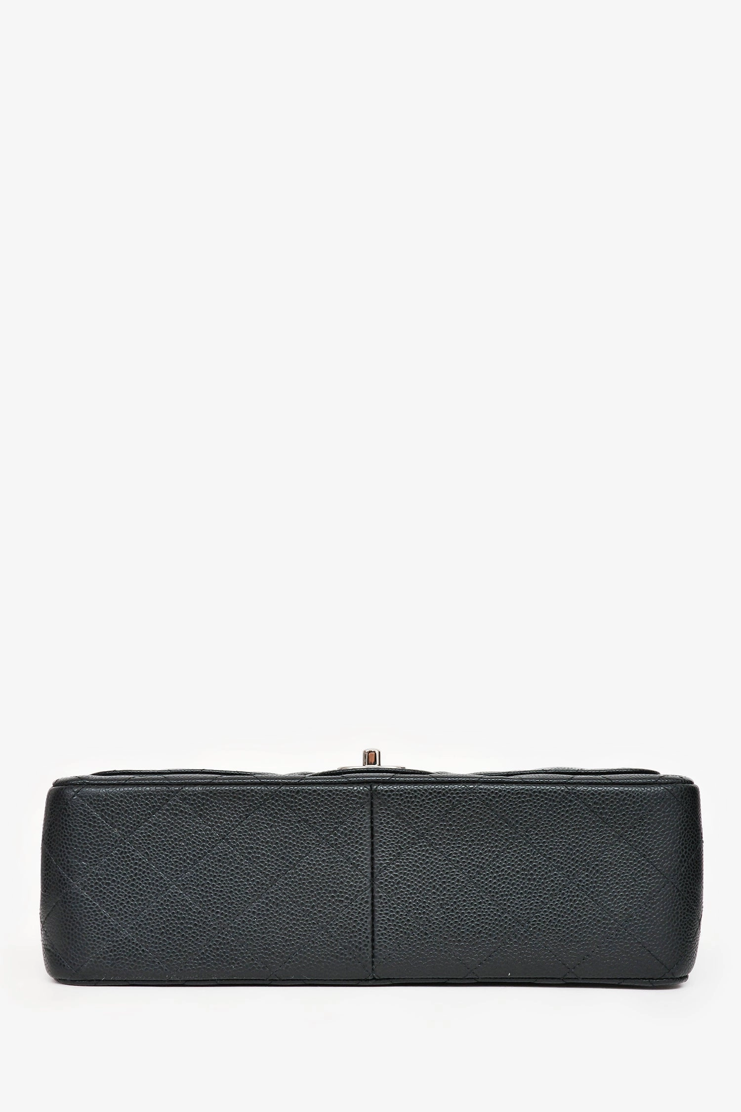 Pre-Loved Chanel 2014 Black Caviar Leather Jumbo Double Flap