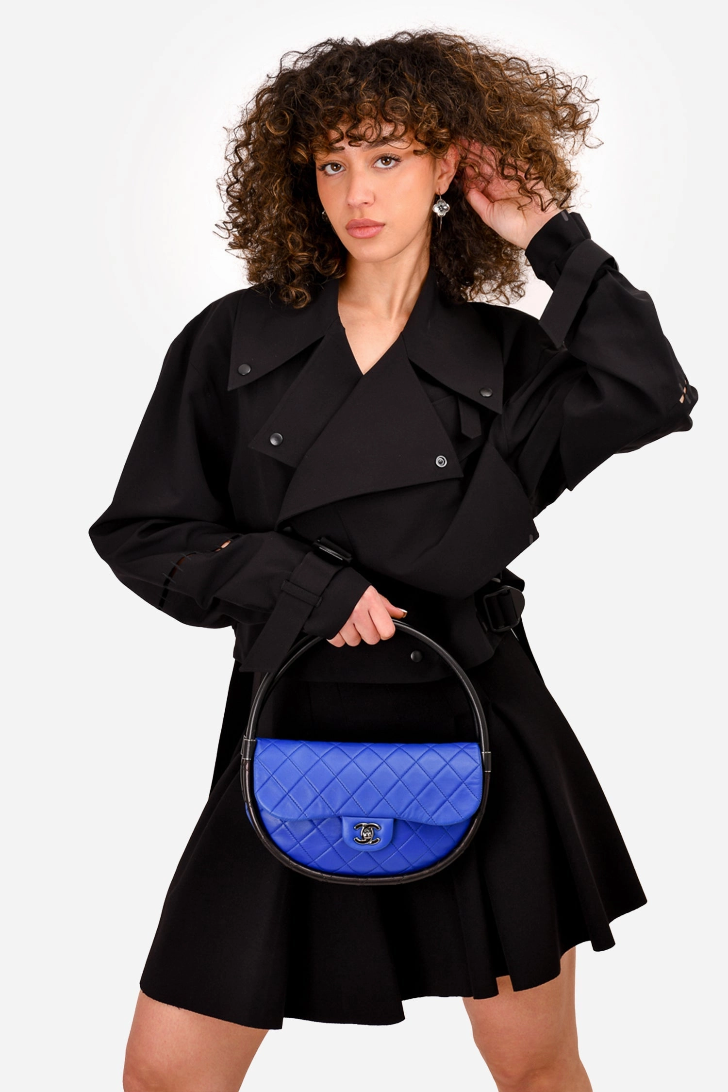 Pre-loved Chanel 2014 Blue Leather Quilted 'Hula' Shoulder Bag