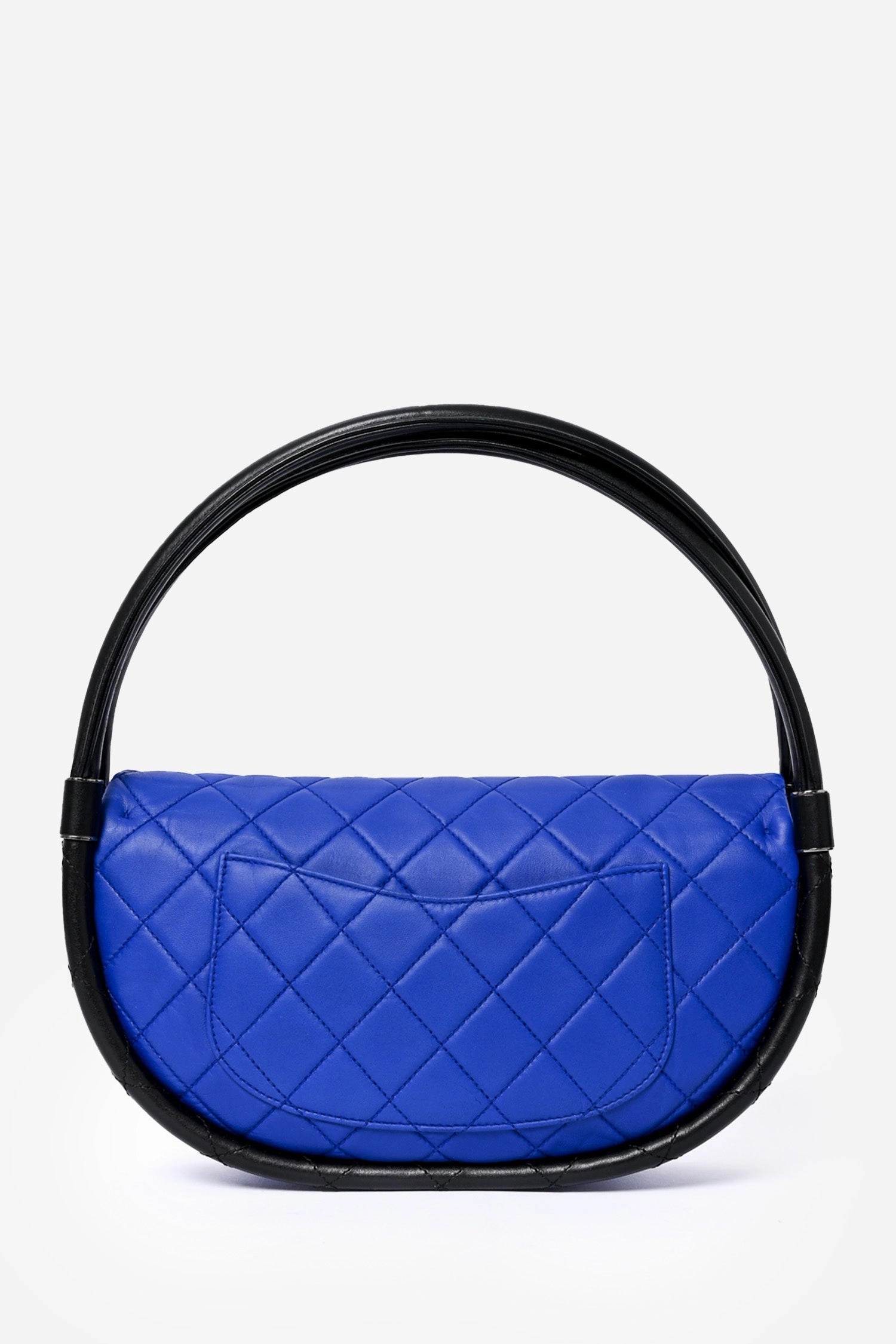 Pre-loved Chanel 2014 Blue Leather Quilted 'Hula' Shoulder Bag