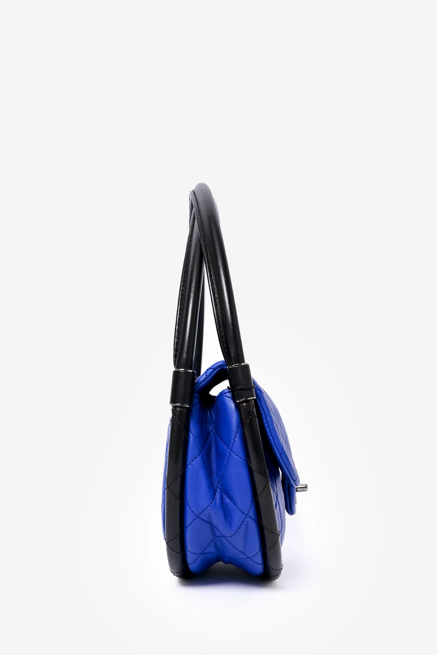 Pre-loved Chanel 2014 Blue Leather Quilted 'Hula' Shoulder Bag
