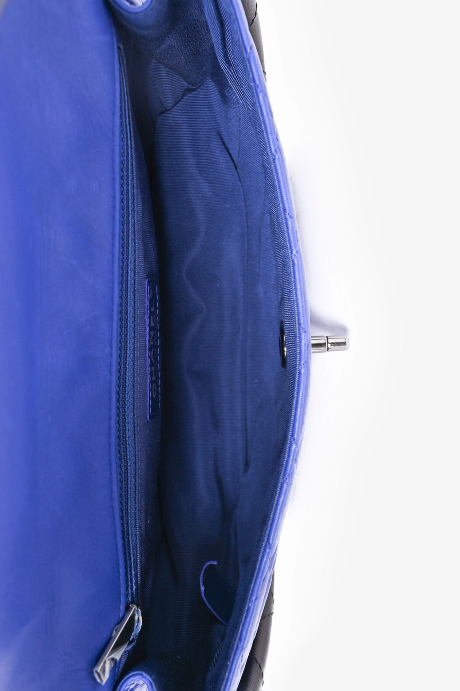 Pre-loved Chanel 2014 Blue Leather Quilted 'Hula' Shoulder Bag