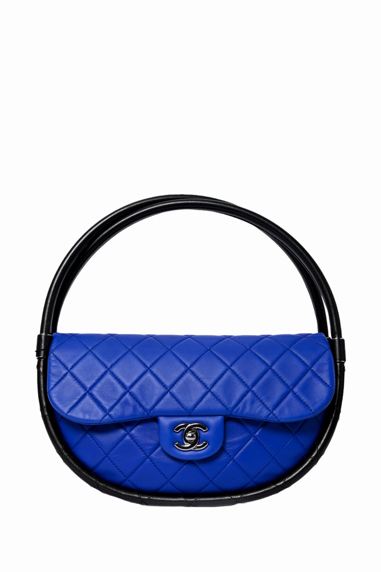 Pre-loved Chanel 2014 Blue Leather Quilted 'Hula' Shoulder Bag