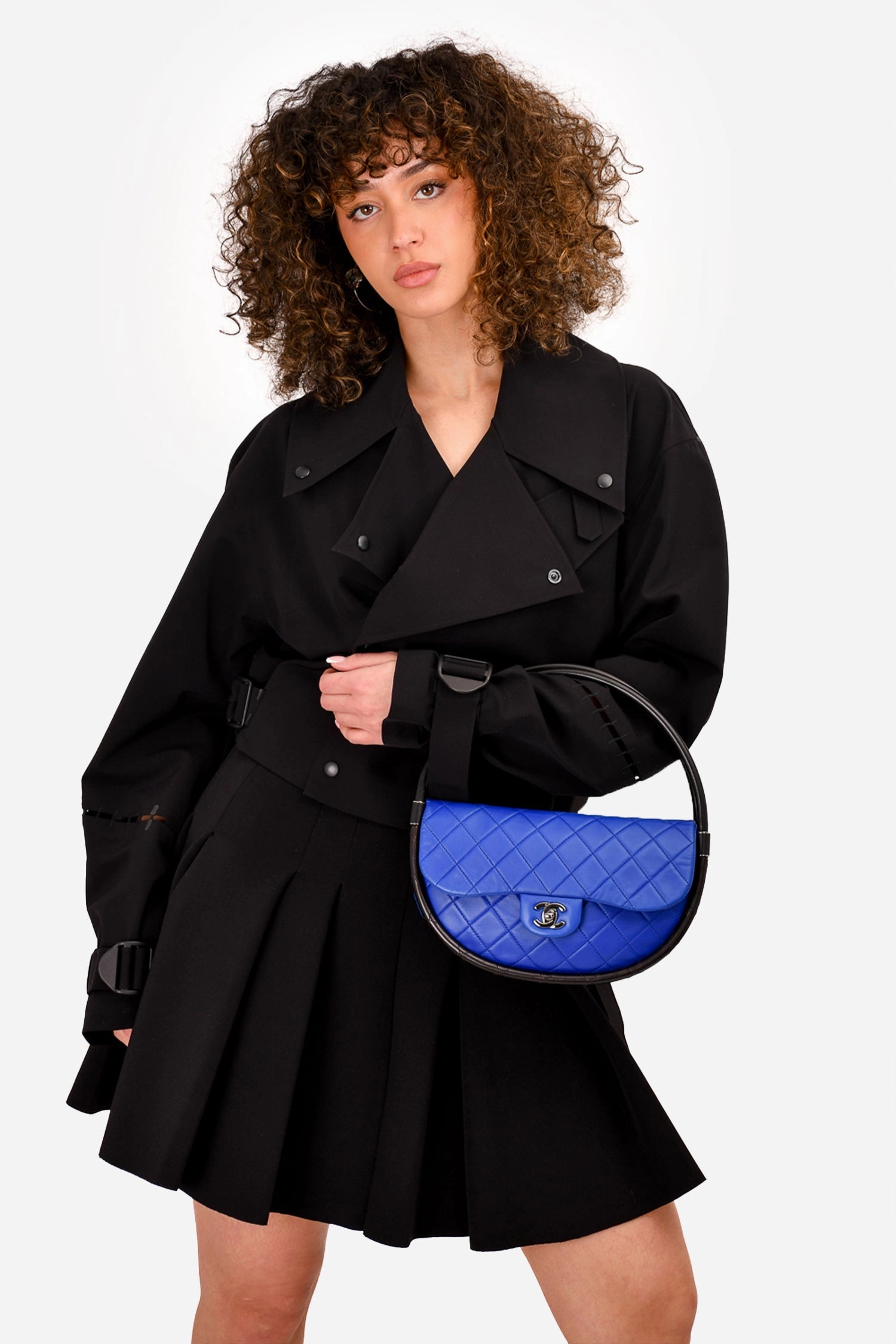 Pre-loved Chanel 2014 Blue Leather Quilted 'Hula' Shoulder Bag