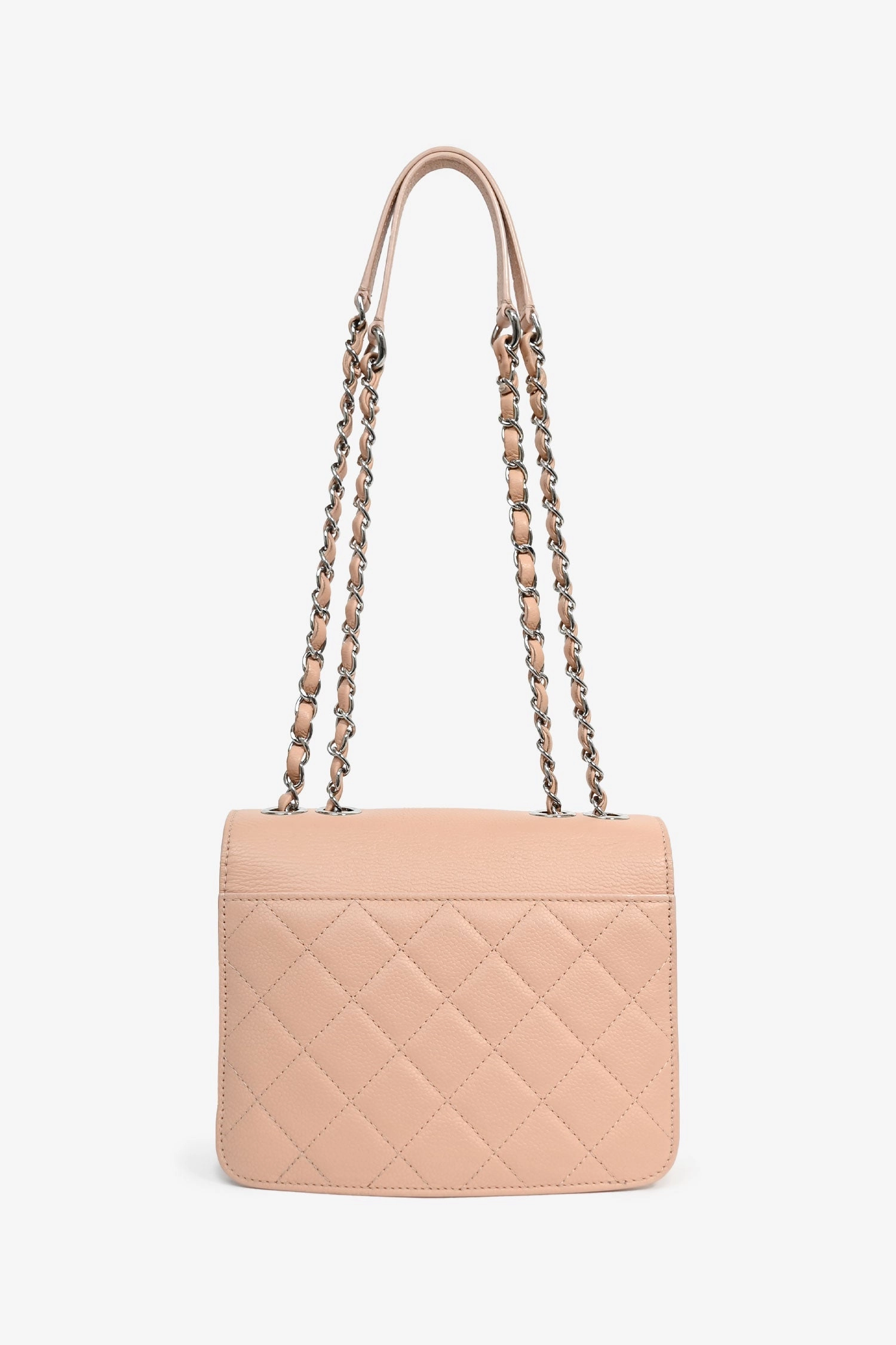 Pre-Loved Chanel 2017 Beige Caviar Leather Mini Box Flap Bag