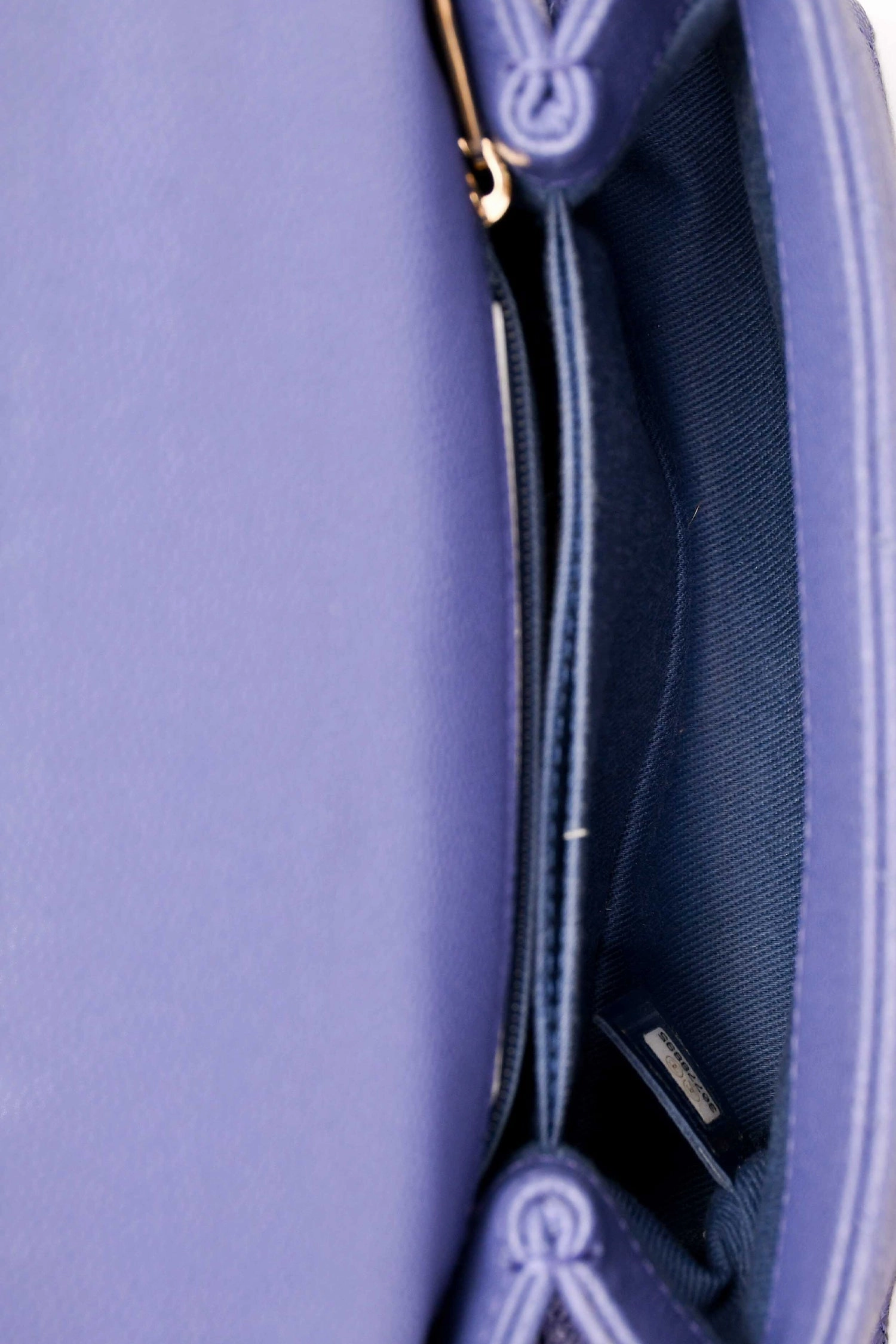 Pre-Loved Chanel 2020 Purple Caviar Leather Mini Coco Top Handle