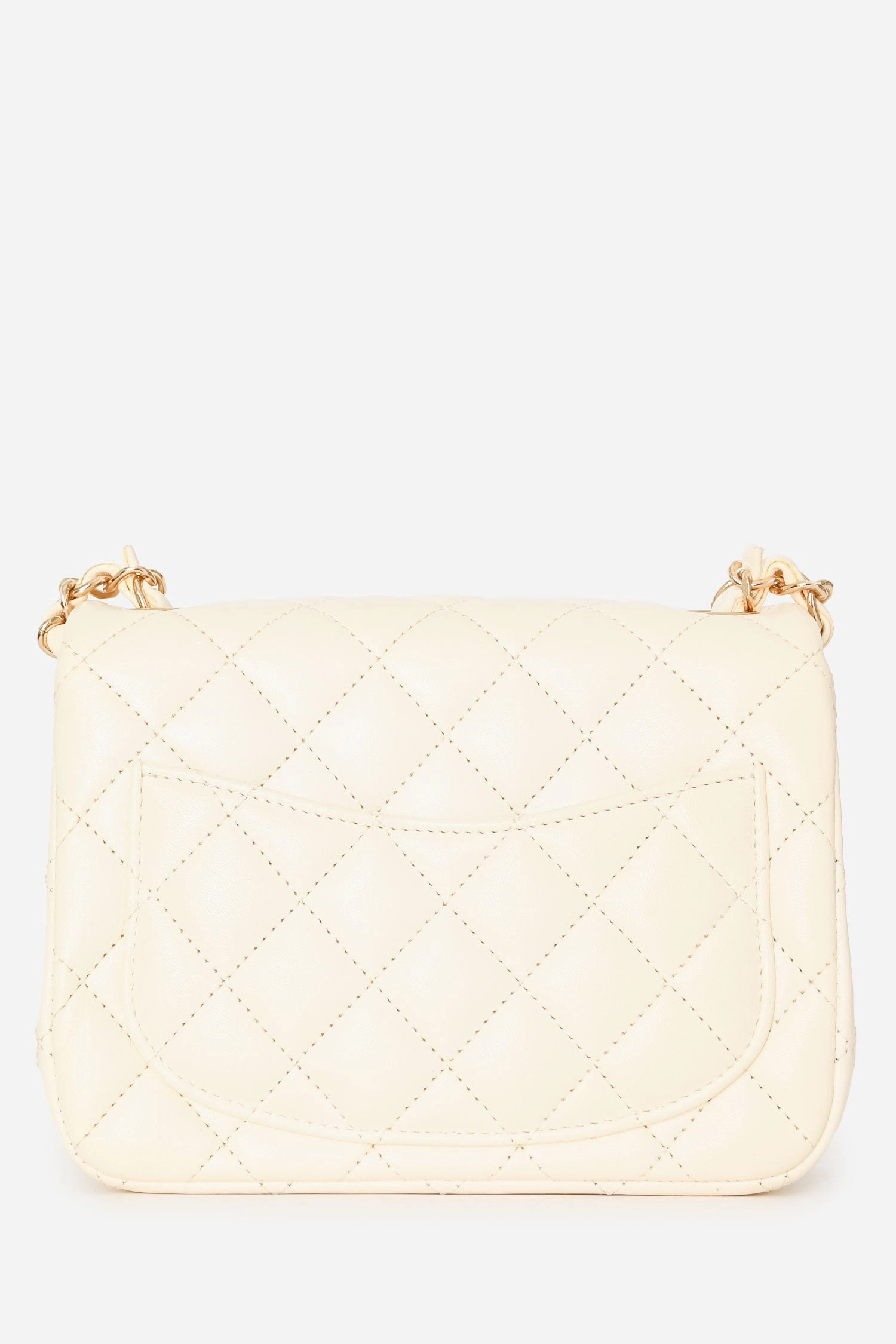 Pre-Loved Chanel 2021 White Lambskin Leather Quilted Mini Square Flap