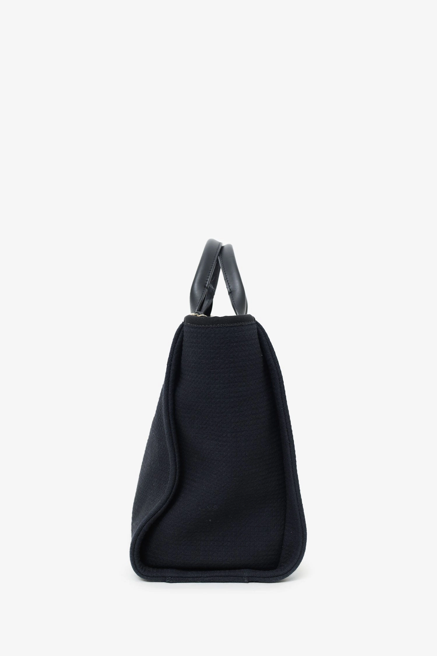 Pre-loved Chanel 2022 Black Canvas Small Deauville Shopping Tote