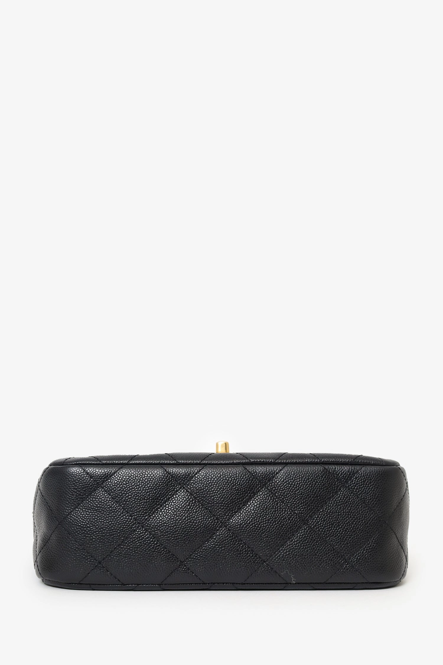 Pre-Loved Chanel 2023 Black Caviar Quilted Mini Sweetheart Flap Black