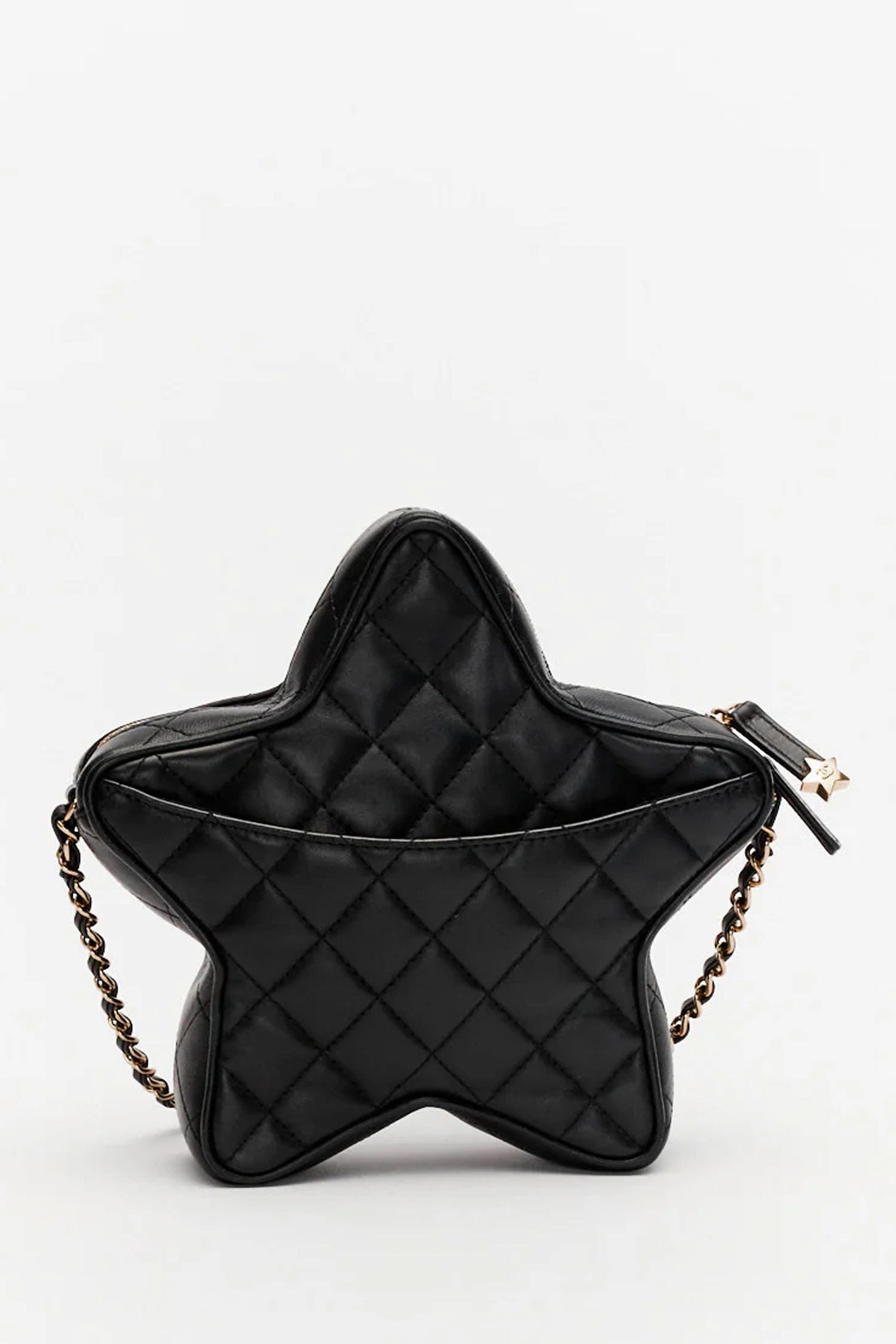 Pre-Loved Chanel 2024 Black Leather Walk Of Fame Star Handbag