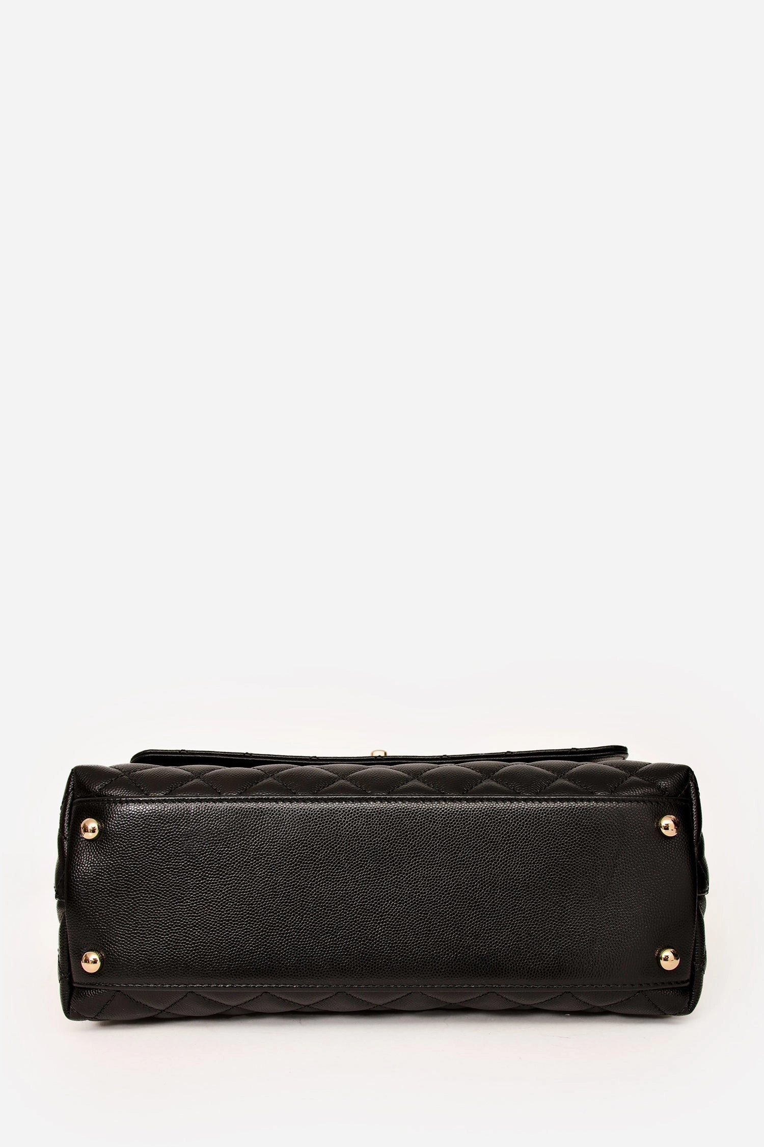 Pre-Loved Chanel Black Caviar Leather Small Coco Handle with Strap