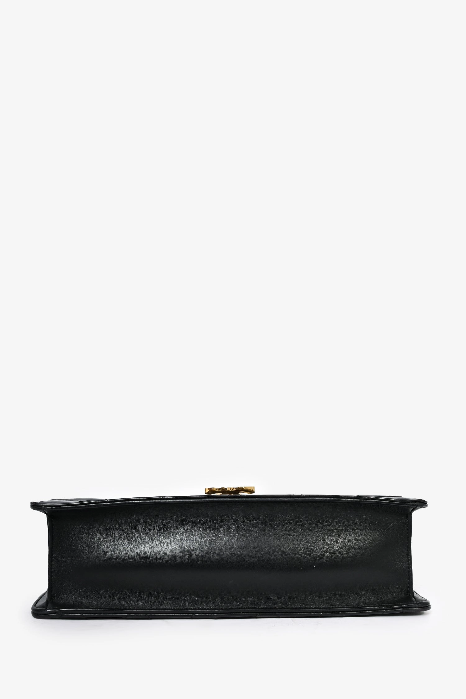 Pre-Loved Chanel Black Lambskin 2013/14 CC Golden Class Large Flap Shoulder Bag