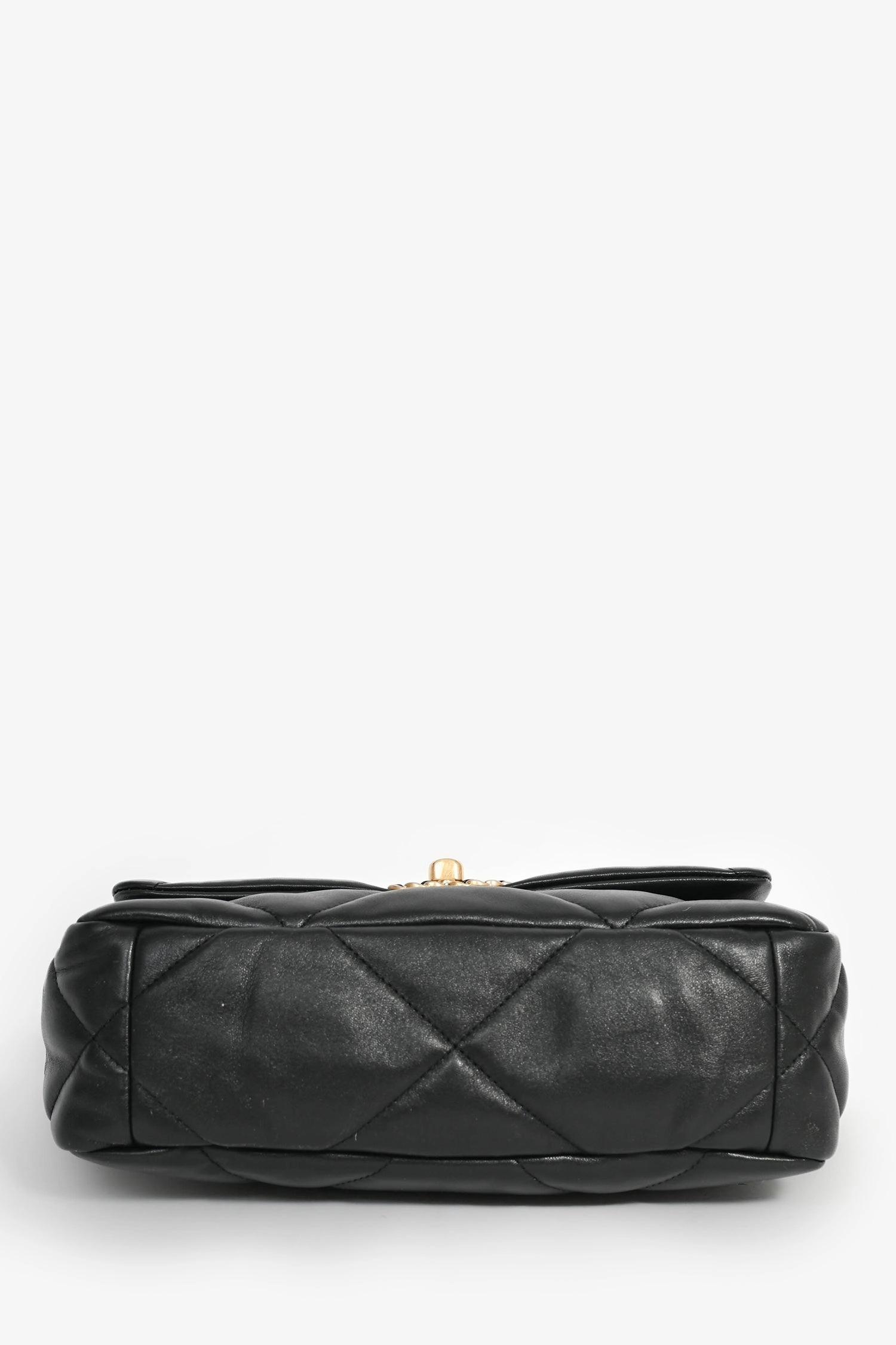 Pre-Loved Chanel Black Quilted Lambskin Medium 19 Chain Bag