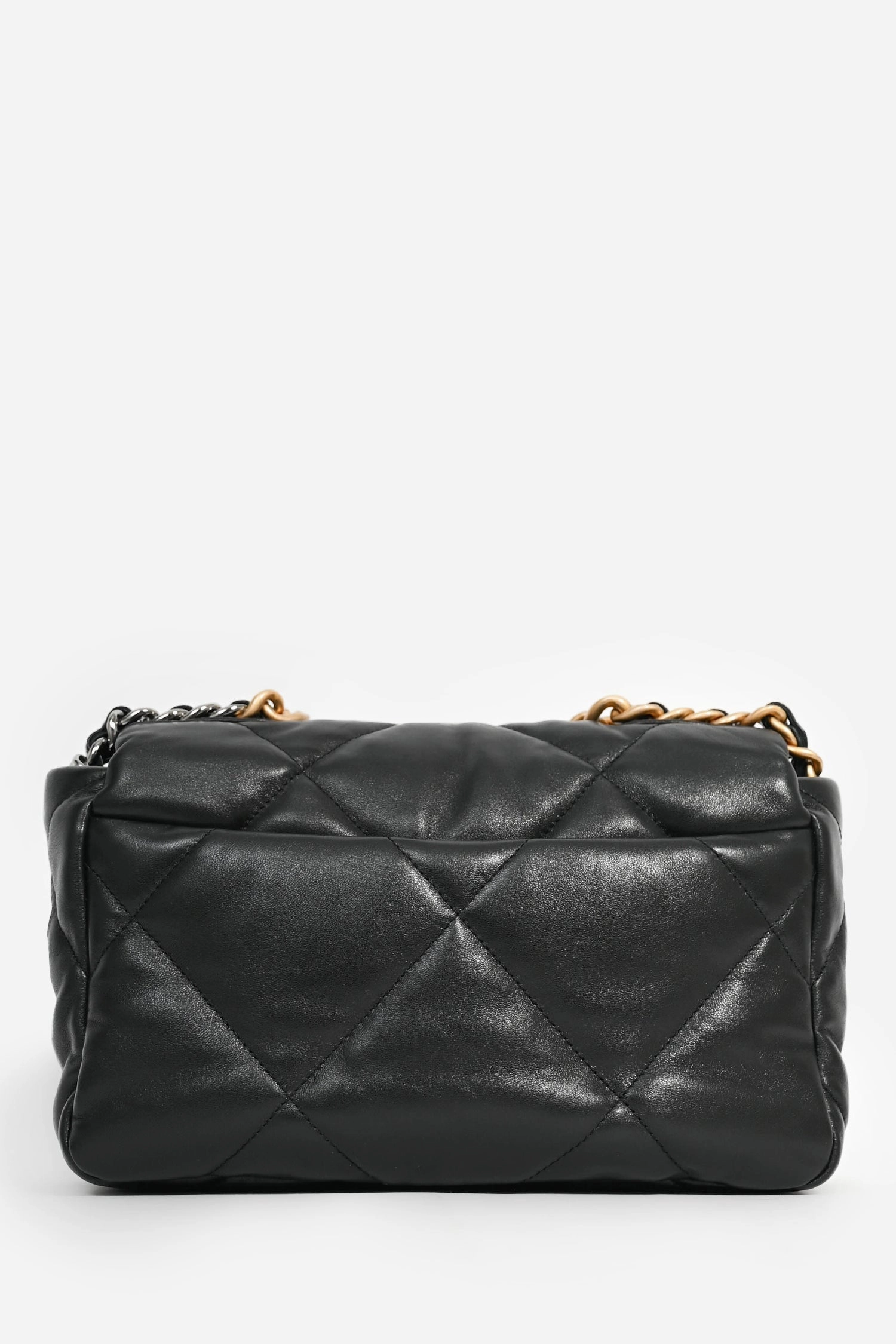 Pre-Loved Chanel Black Quilted Lambskin Medium 19 Chain Bag
