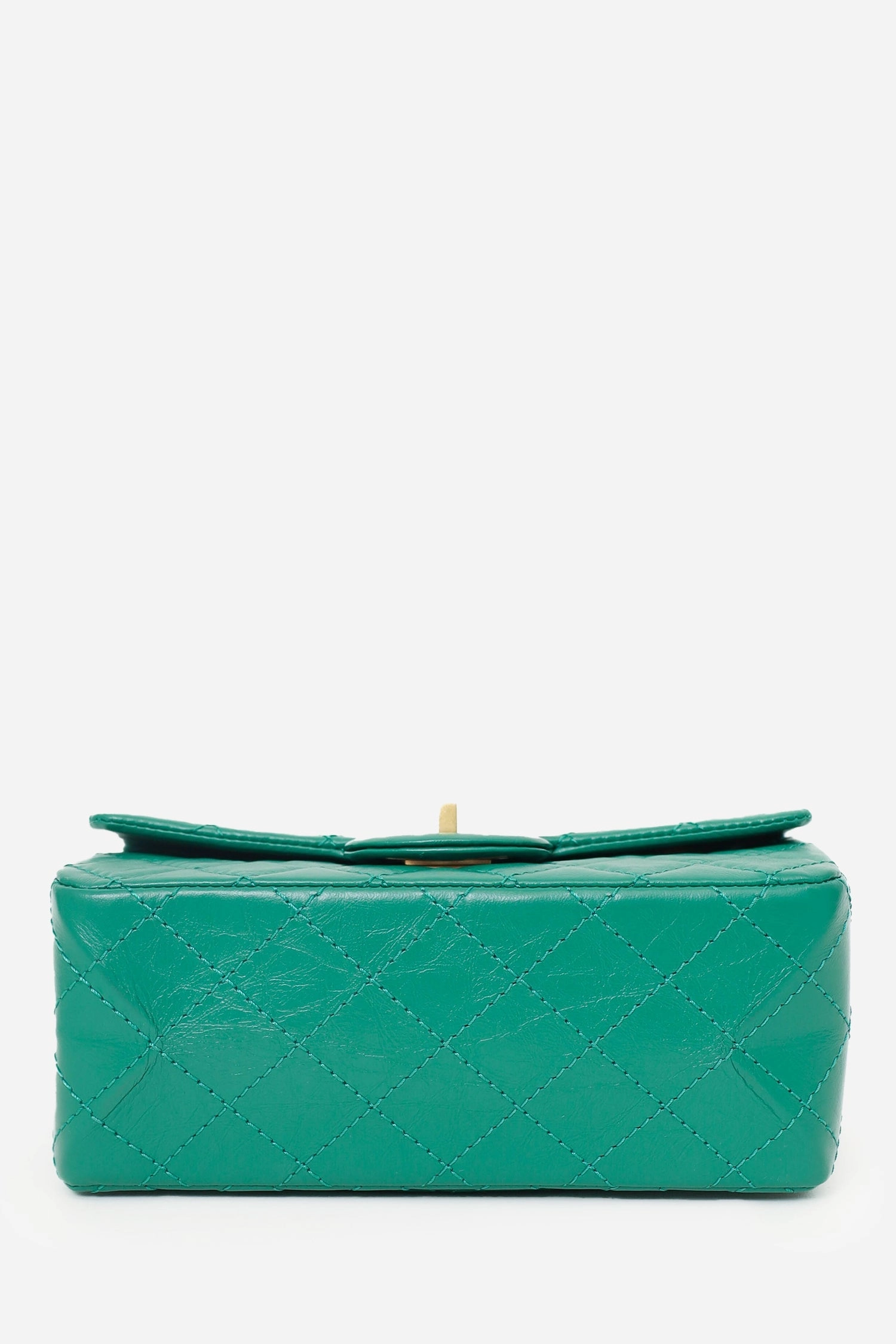 Pre-Loved Chanel Green Quilted Leather Mini Reissue 225 Double Flap Bag