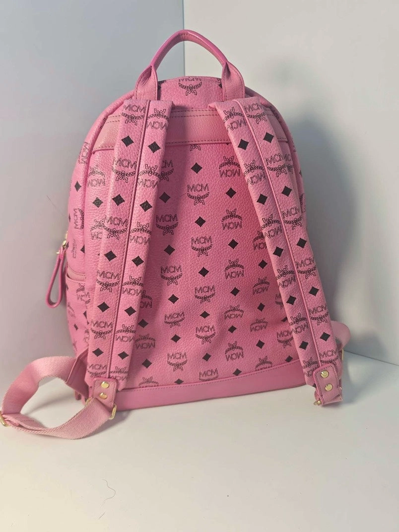 Pre-loved MCM Classic Backpack GM Size Pink