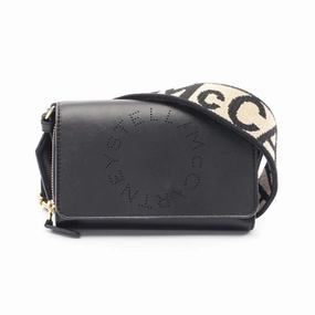 Pre-loved Stella McCartney Stella Logo Crossbody Wallet Shoulder Wallet Faux Leather Black