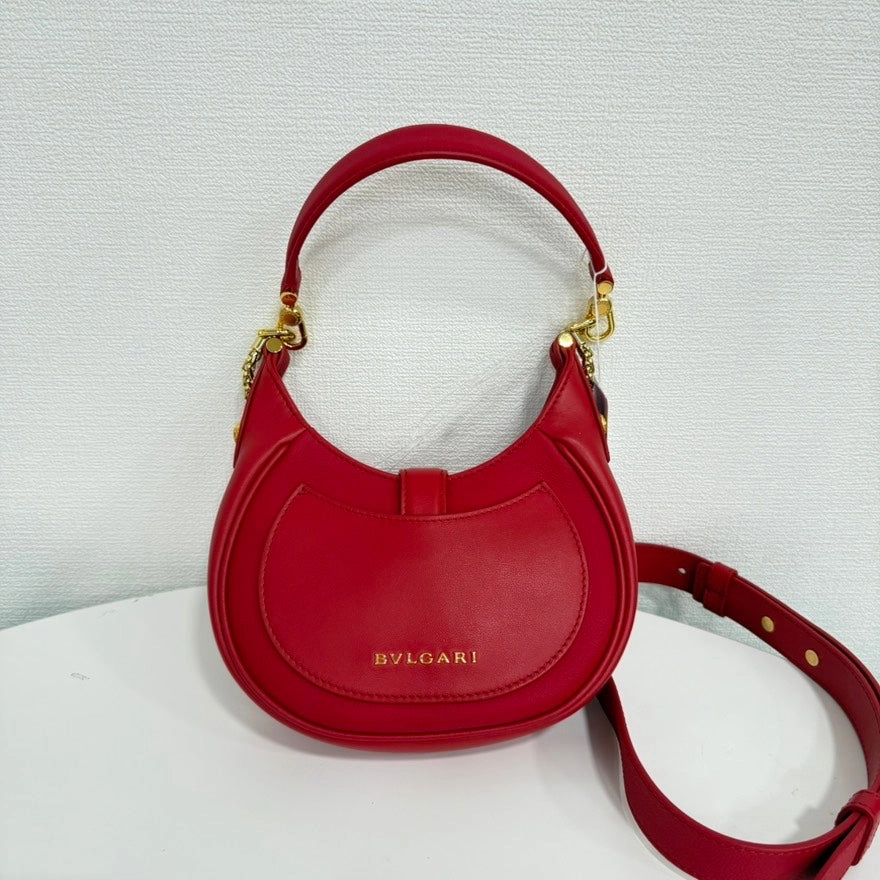 Preloved Bvlgari Serpenti Chain 2way Bag FM0042 Red Shoulder Bag