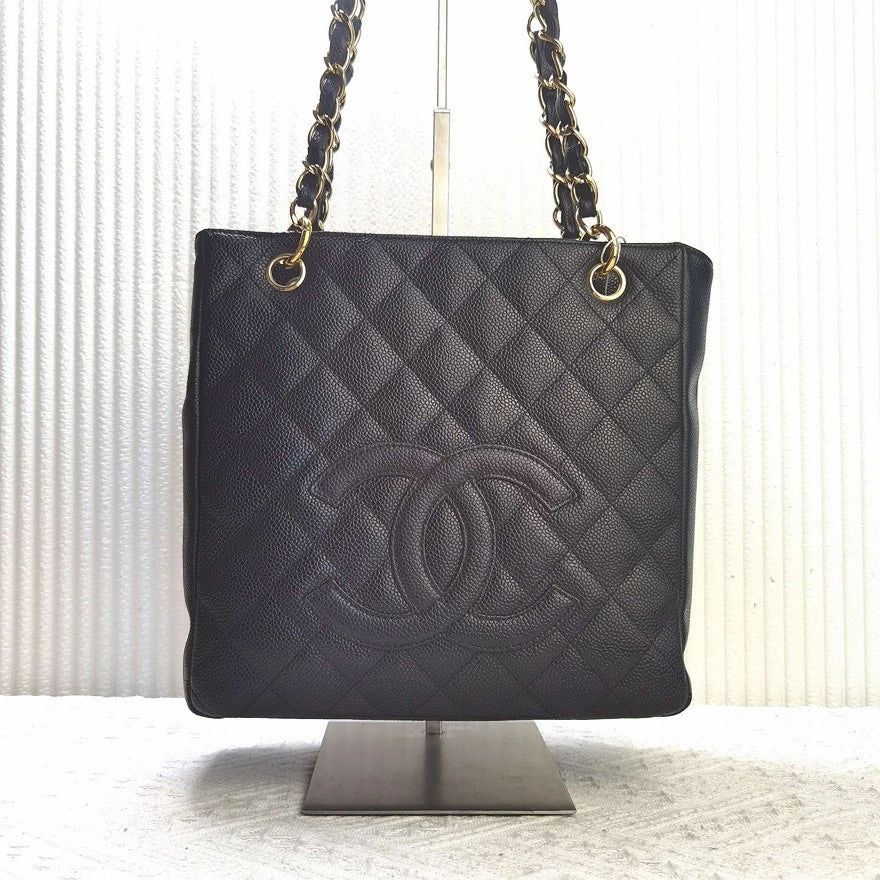 Preloved Chanel PST Bag Black Leather Shoulder Bag 13570844