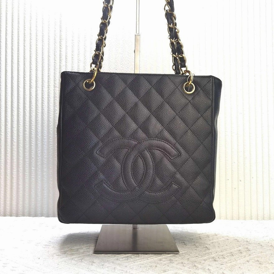 Preloved Chanel PST Bag Black Leather Shoulder Bag 13570844