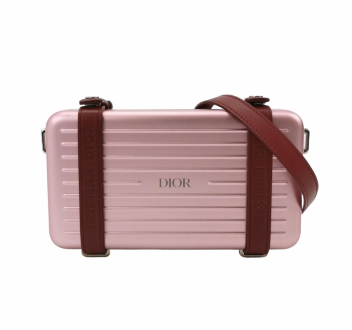 Preloved Dior* Rimowa mini Lugguage case Crossbody bag pink 20cm*11cm*6cm 250319781111407