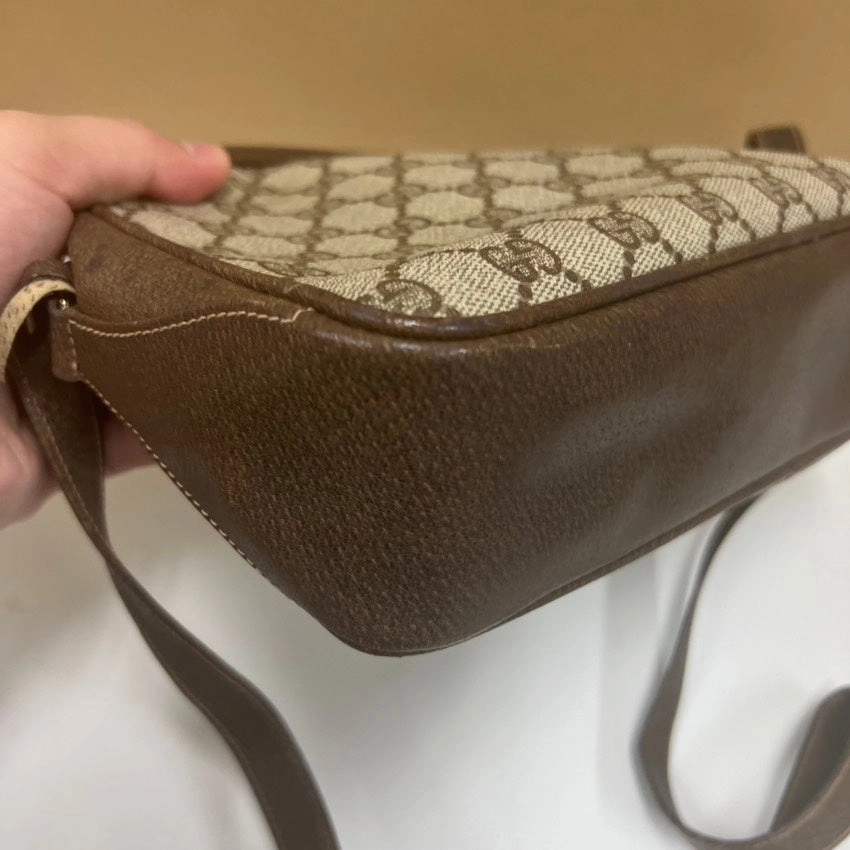 Preloved Gucci GG Supreme Brown Crossbody Bag E9919