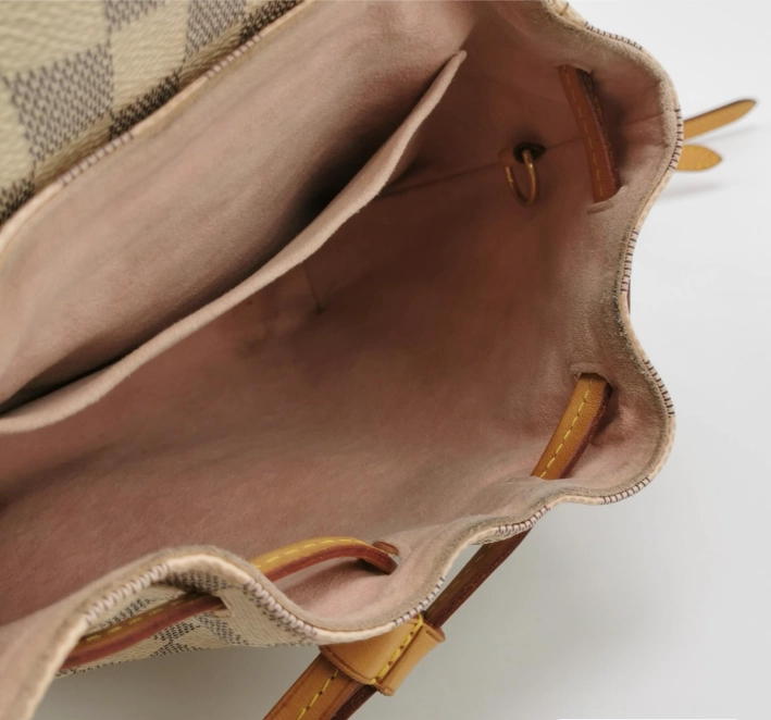 Preloved Louis Vuitton (LV) Damier Azur Sperone Backpack White 250317781109637
