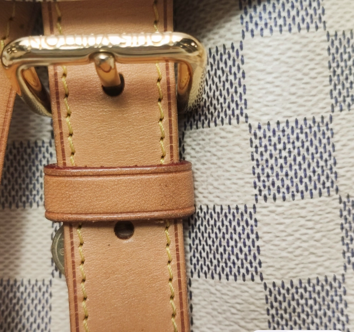 Preloved Louis Vuitton (LV) Damier Azur Sperone Backpack White 250317781109637