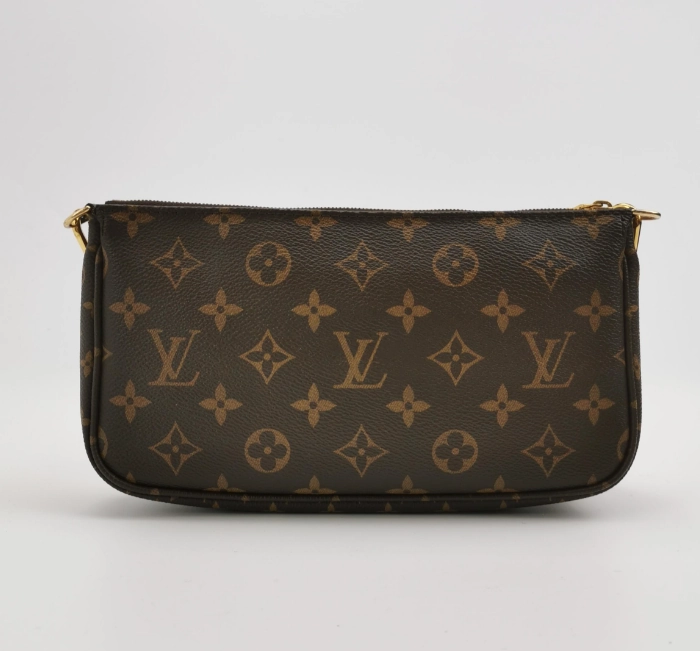 Preloved Louis Vuitton (LV) Monogram Multi Pochette Accessories crossbody bag 24*13*4cm Pink strap 250417781152021