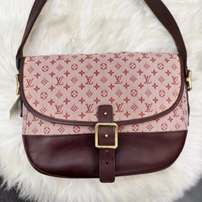 Preloved Louis Vuitton Mini Monogram Berangere Burgundy Canvas Crossbody Bag