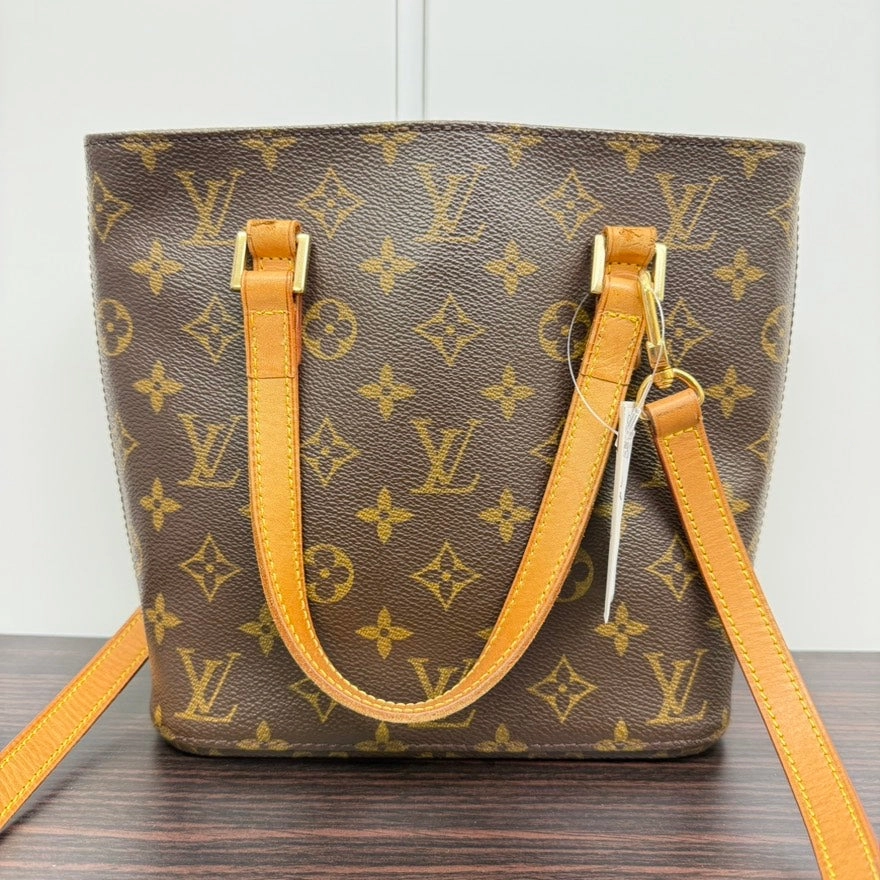 Preloved Louis Vuitton Monogram Handbag with LV Strap Brown Shoulder Bag LB110020/110287