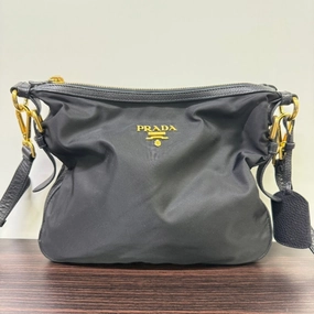 Preloved Prada Nylon Crossbody Black Crossbody Bag