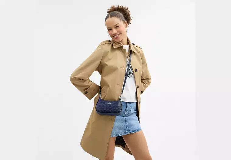 PREORDER Coach Teri Mini Crossbody Bag In Signature Canvas-Blue
