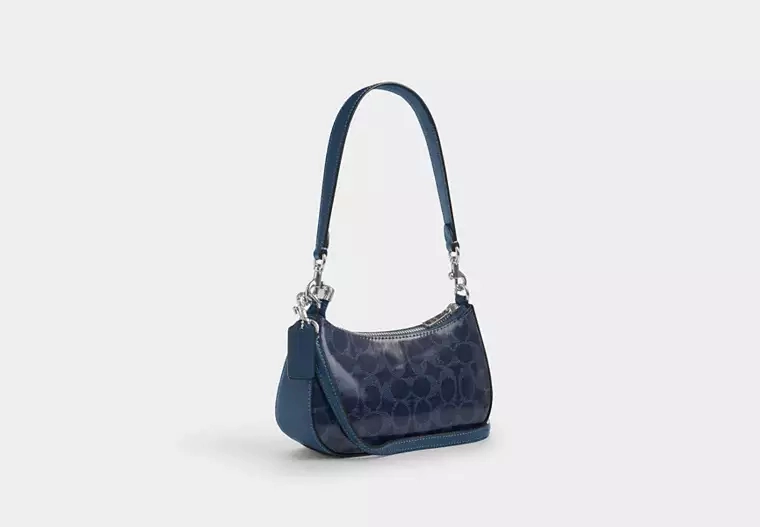 PREORDER Coach Teri Mini Crossbody Bag In Signature Canvas-Blue