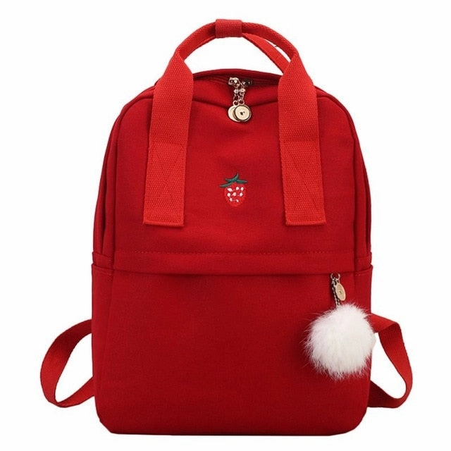 Preppy Women Canvas Backpack for School Teenagers Girl Vintage Stylish School Bag Ladies Laptop Backpack Female Book bag Mochila