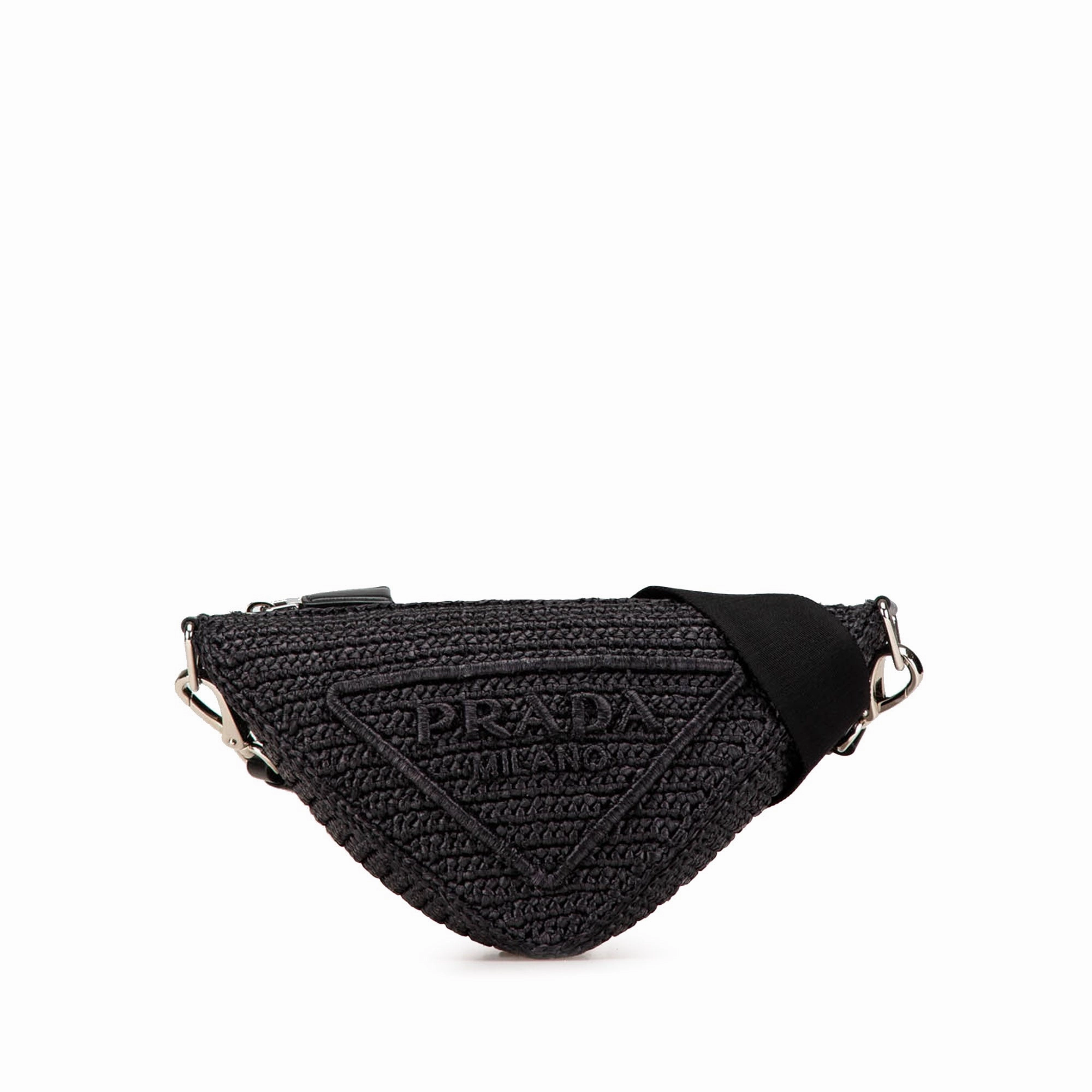 Raffia Effect Crochet Triangle Crossbody