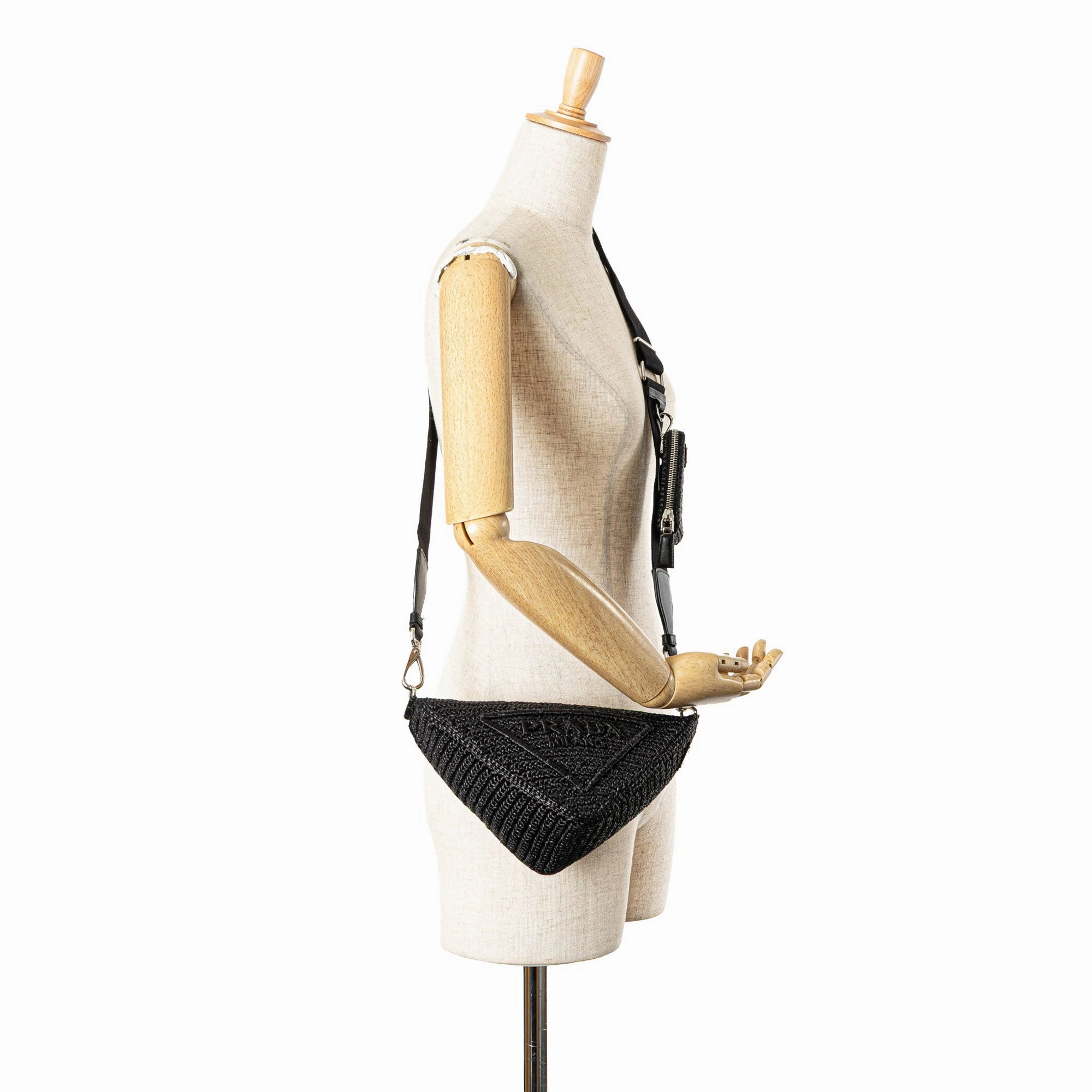 Raffia Effect Crochet Triangle Crossbody