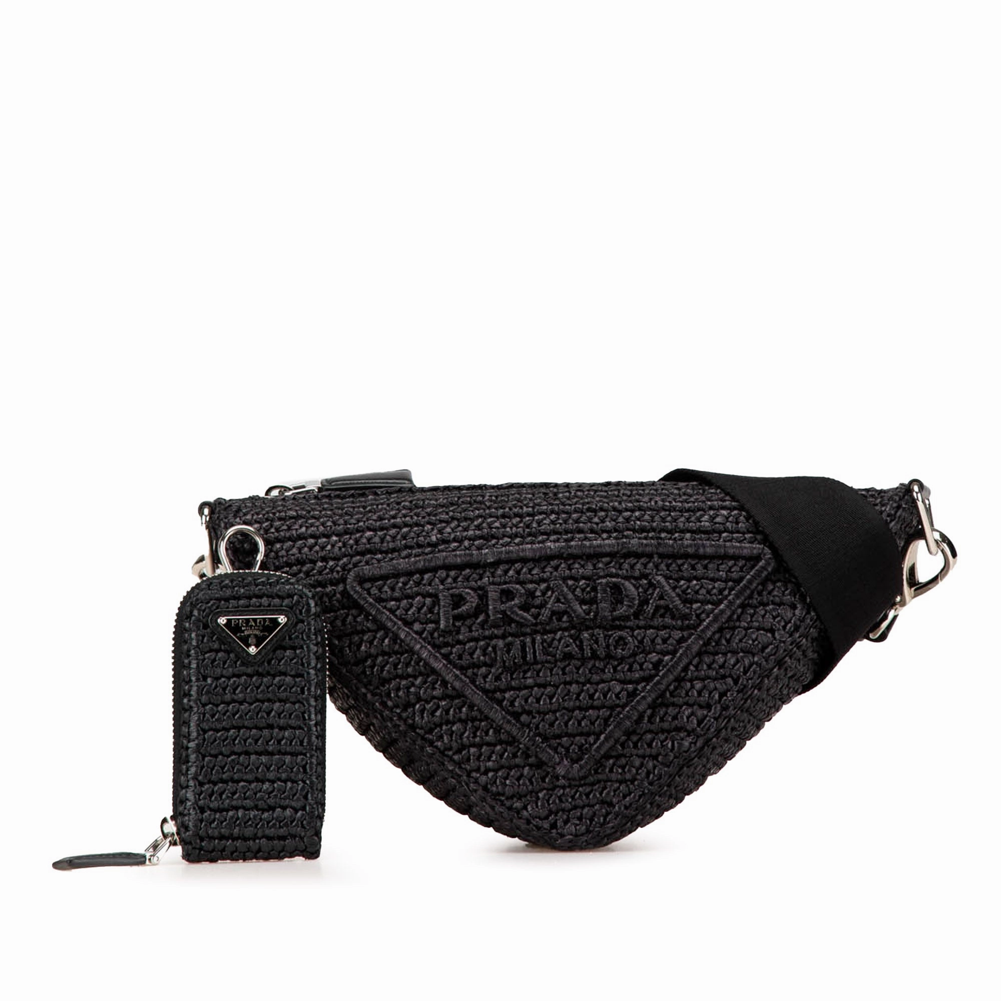 Raffia Effect Crochet Triangle Crossbody