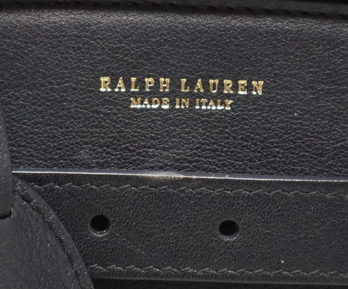 Ralph Lauren Black Leather Medium RL 50 Satchel