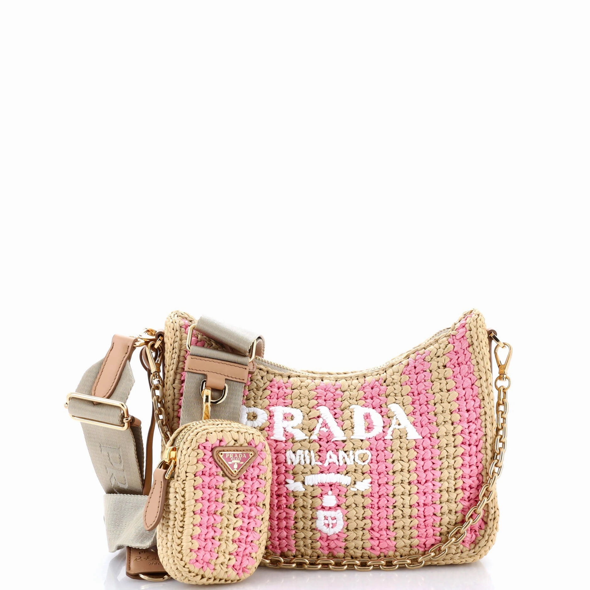 Re-Edition 2005 Shoulder Bag Raffia Small