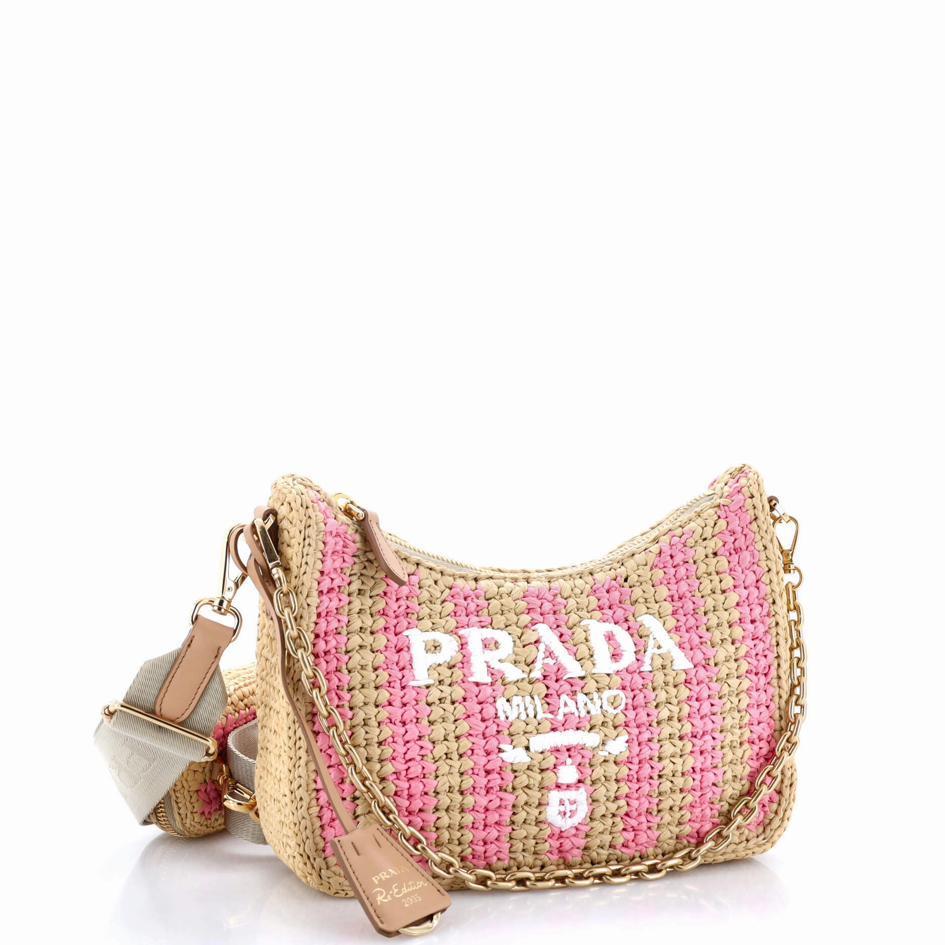 Re-Edition 2005 Shoulder Bag Raffia Small