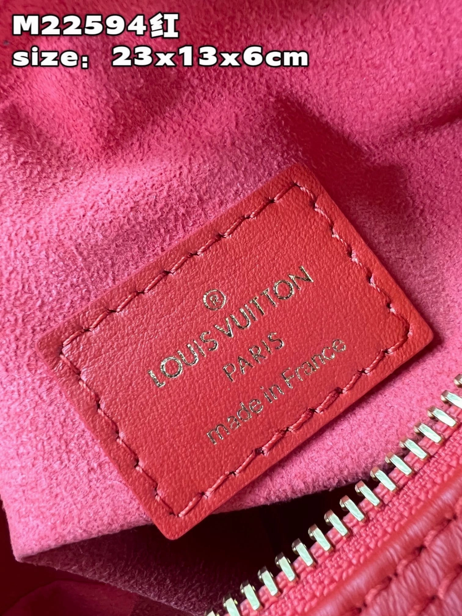 Red Loop Leather Crossbody Bag for Women
