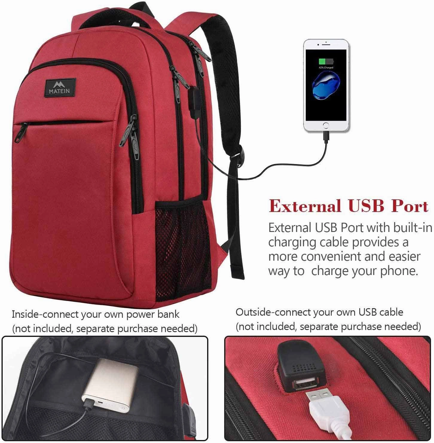 Red Mlassic Travel Laptop Backpack