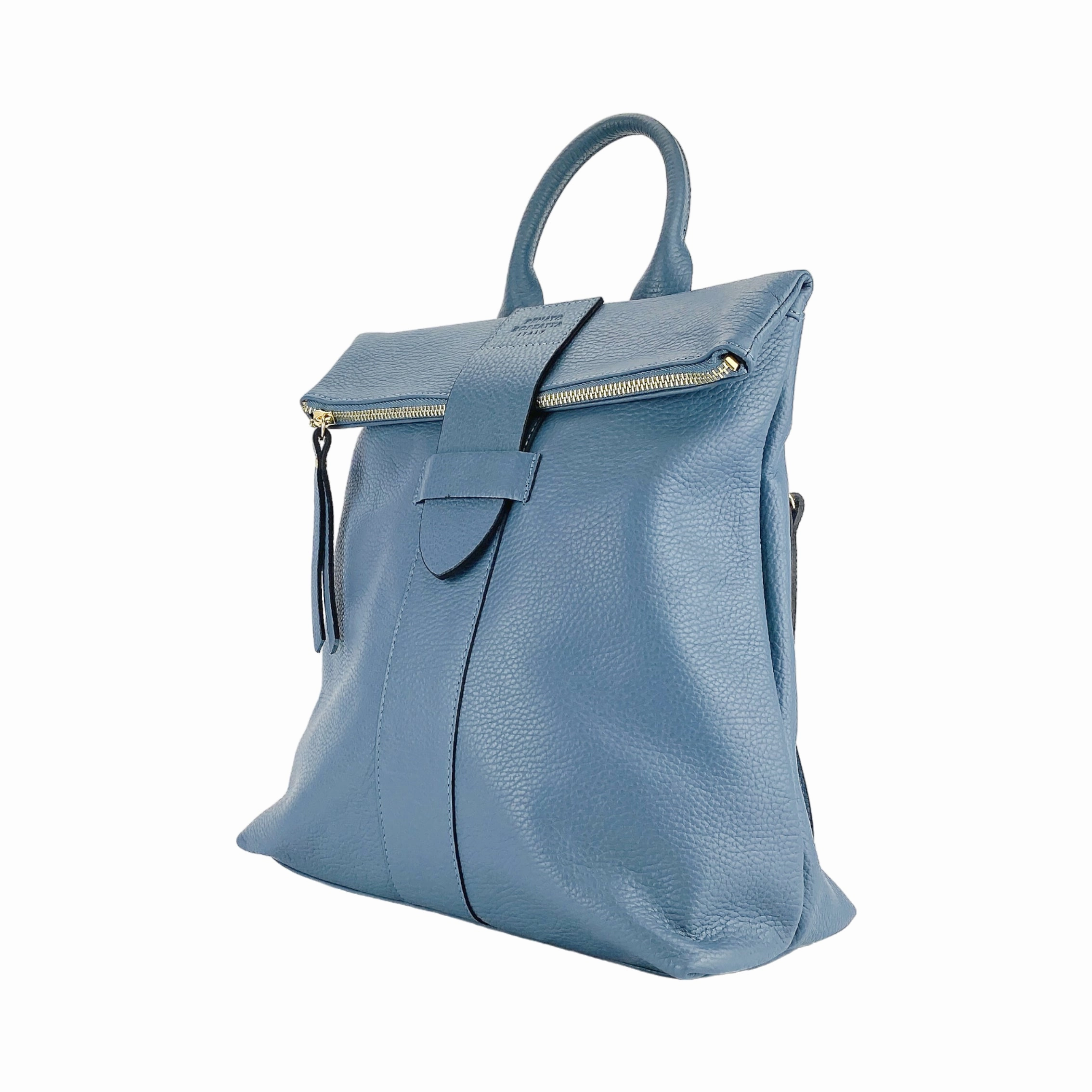 Renato Borzatta Leather Backpack Air Force Blue