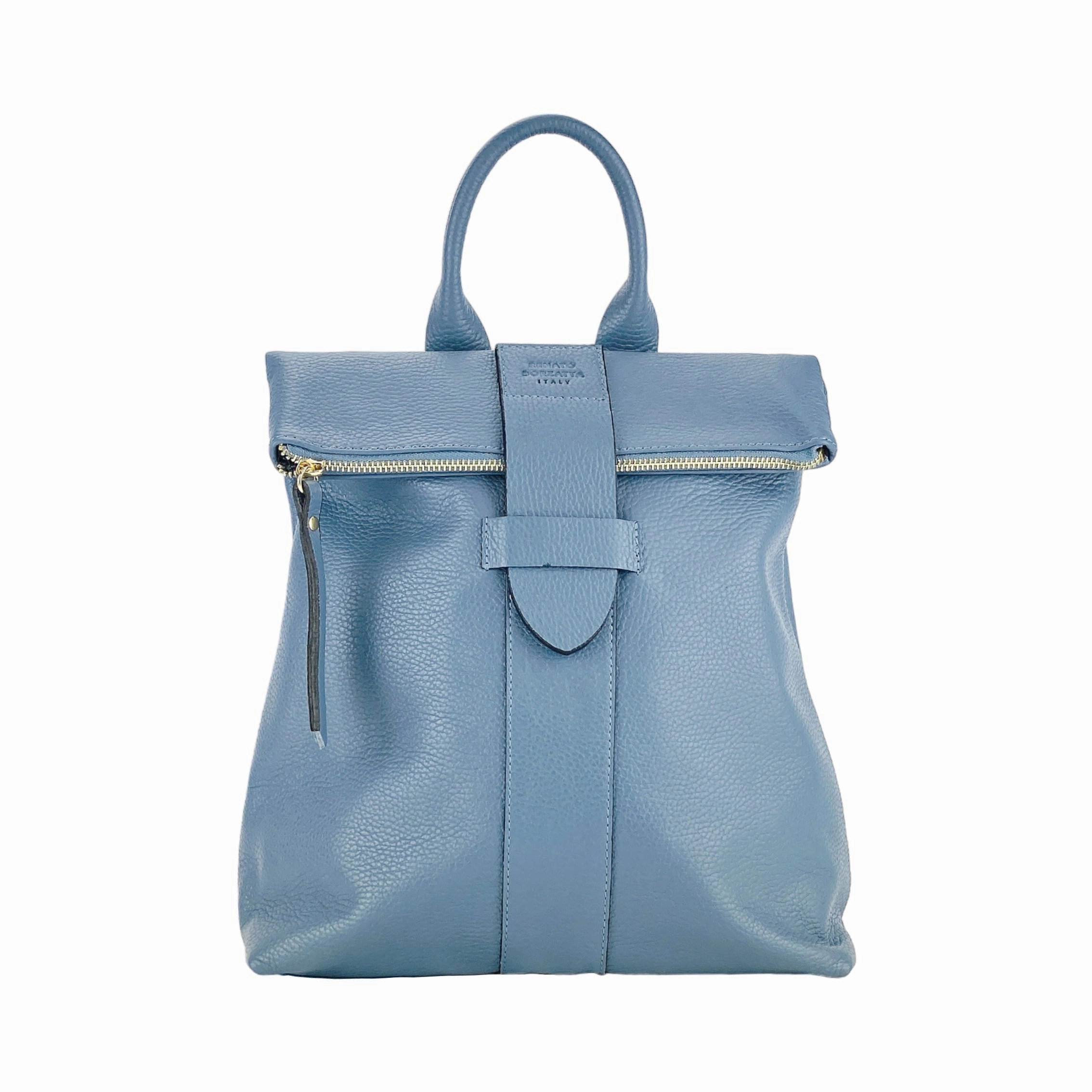 Renato Borzatta Leather Backpack Air Force Blue