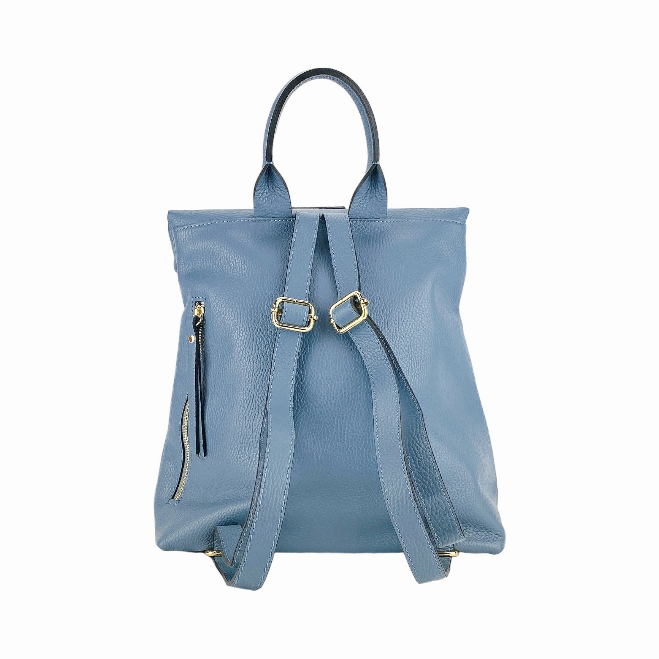 Renato Borzatta Leather Backpack Air Force Blue