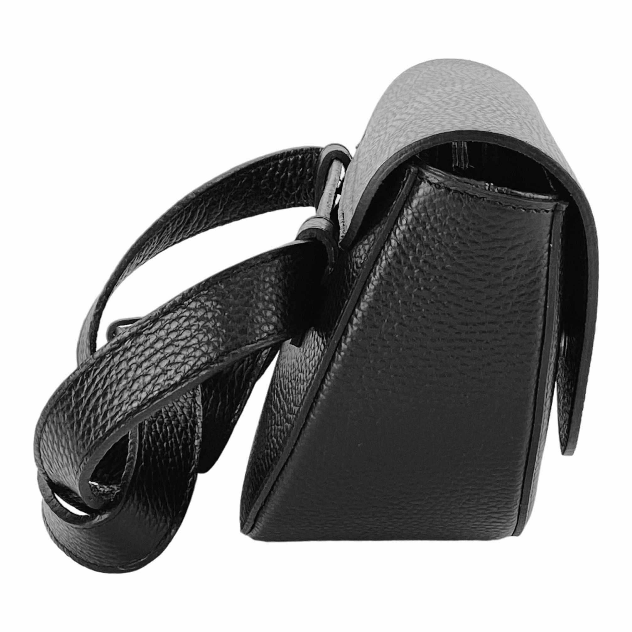 Renato Borzatta Saddle Bandolier Crossbody Leather Bag Black