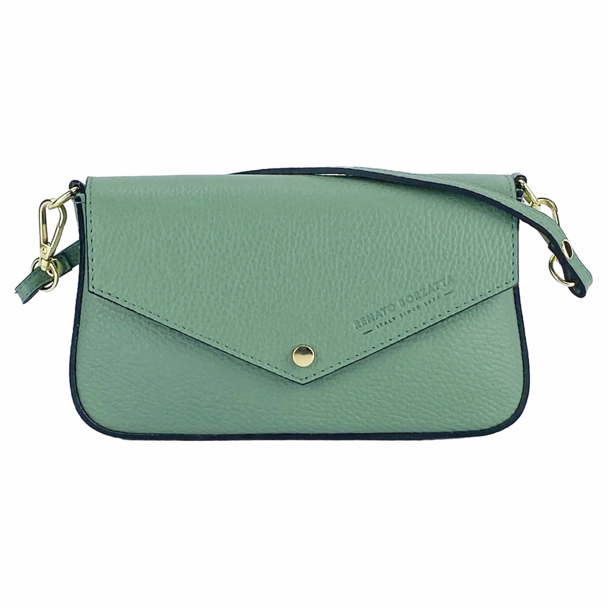 Renato Borzatta Small Chain Post Shoulder Bag Mint Green
