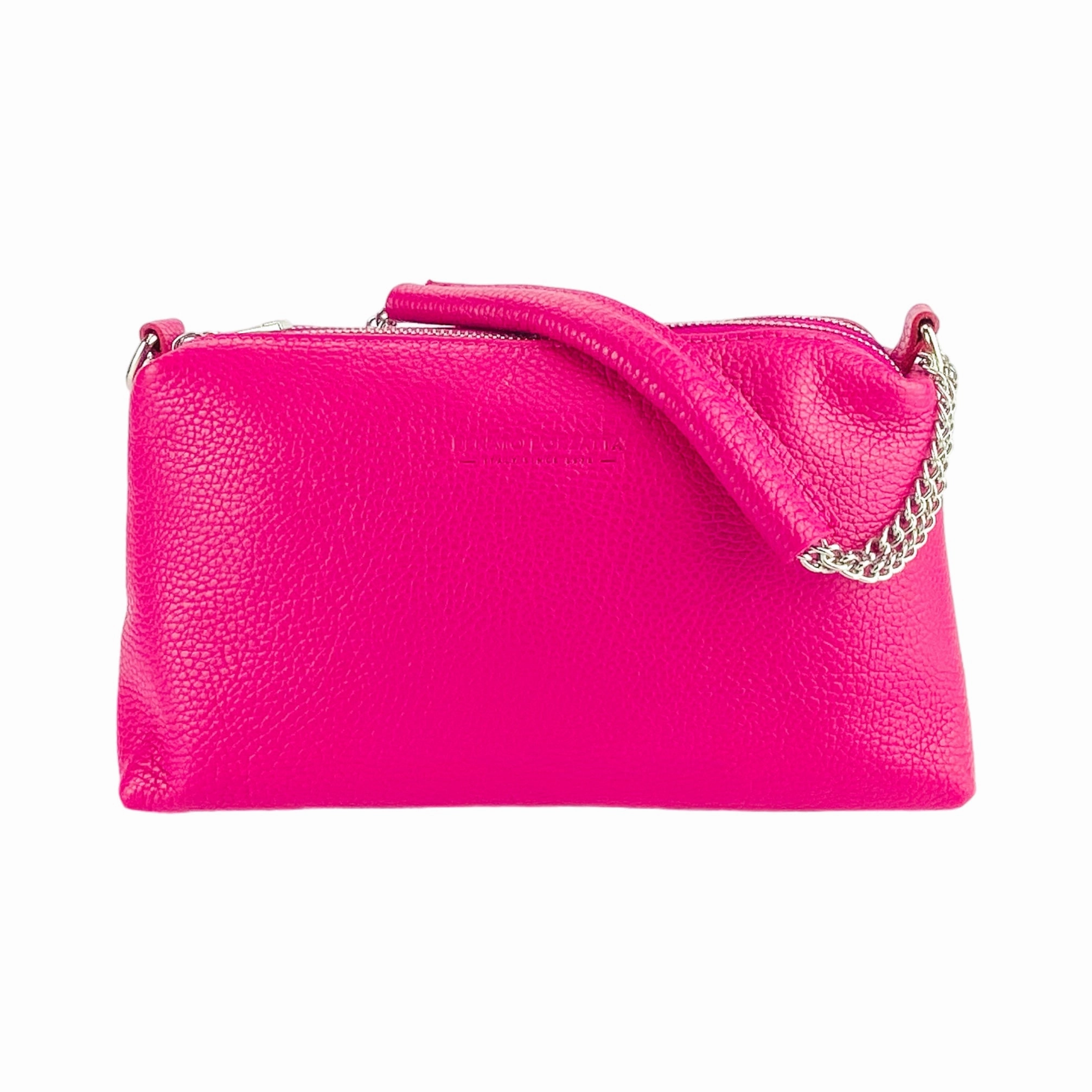 Renato Borzatta Small Chain Shoulder Bag Fuschia Pink
