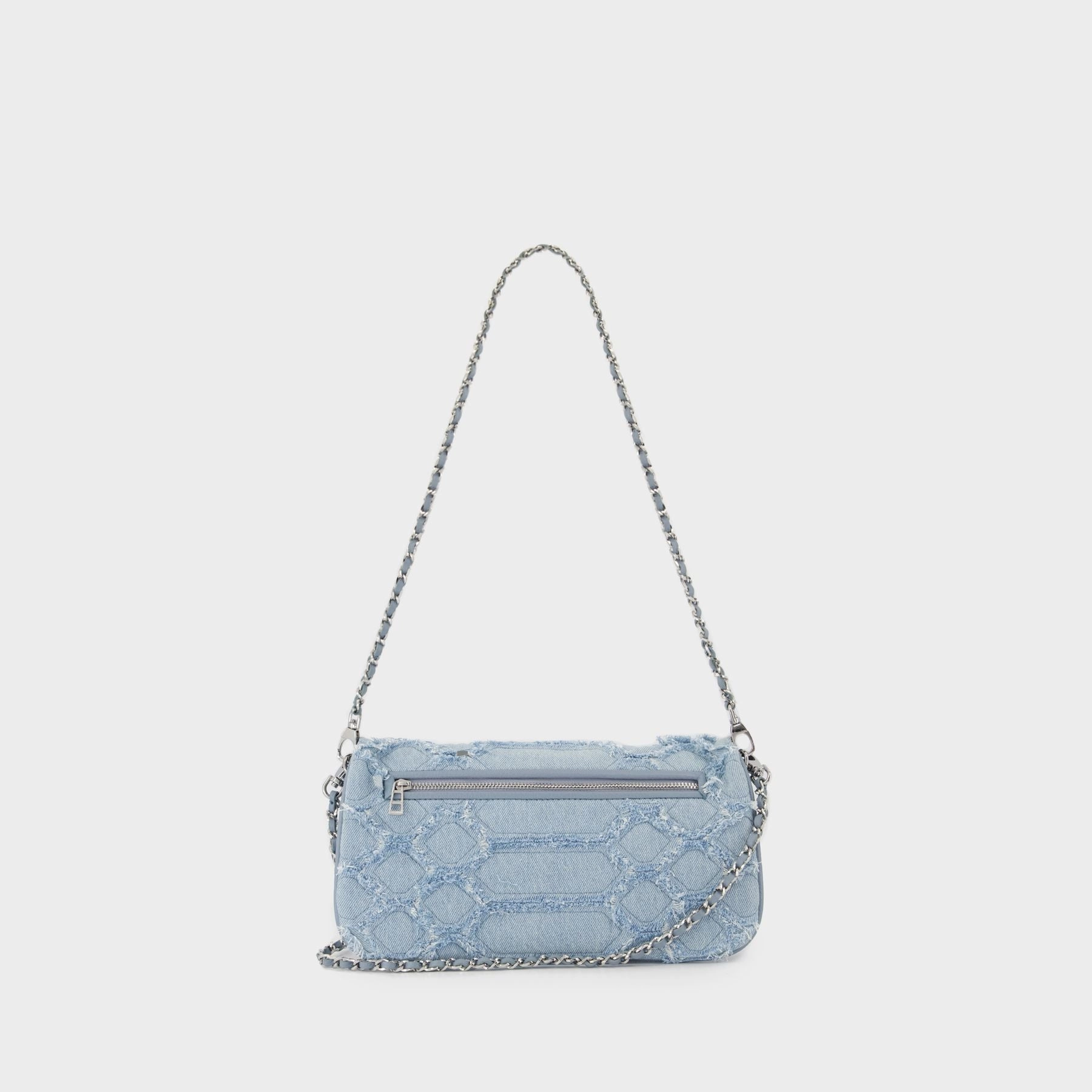 Rock Fringed Denim Crossbody - Zadig & Voltaire - Cotton - Blue